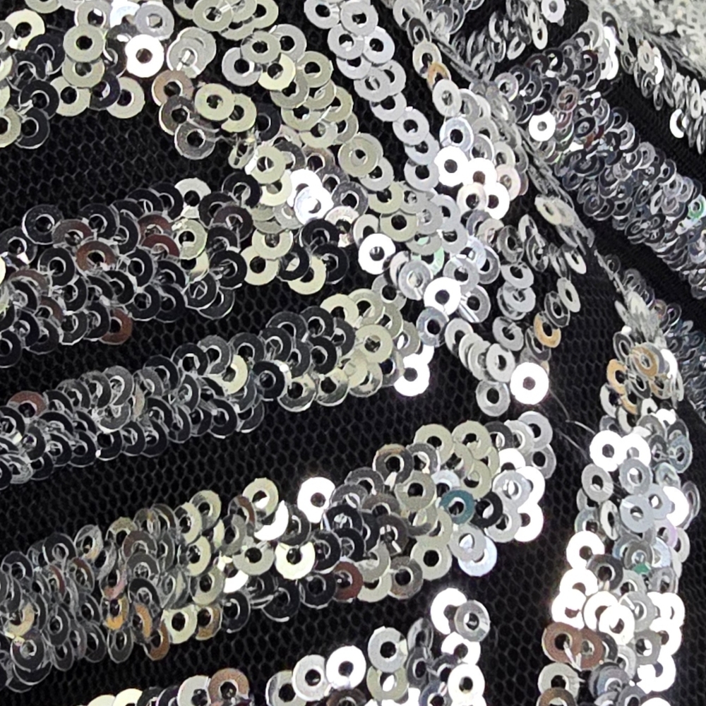 Flying Tomato Sequin Geometric Patterned Top - Si… - image 3